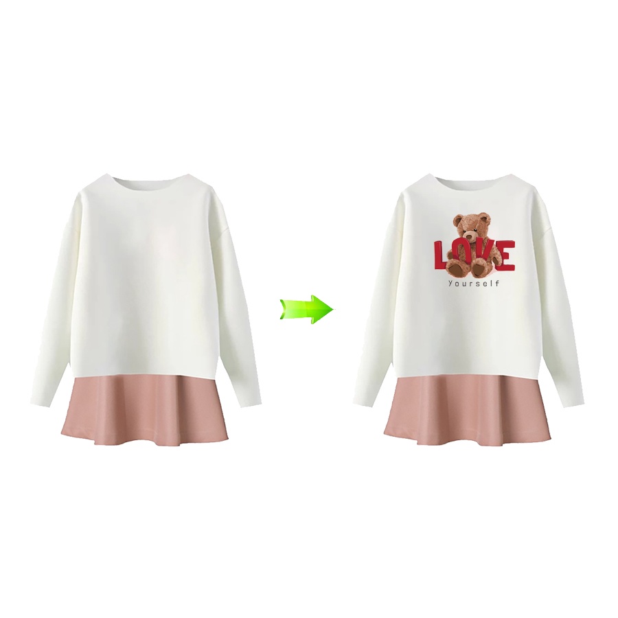 Miếng Dán Ủi Quần Áo Hình Gấu Dễ Thương DIY