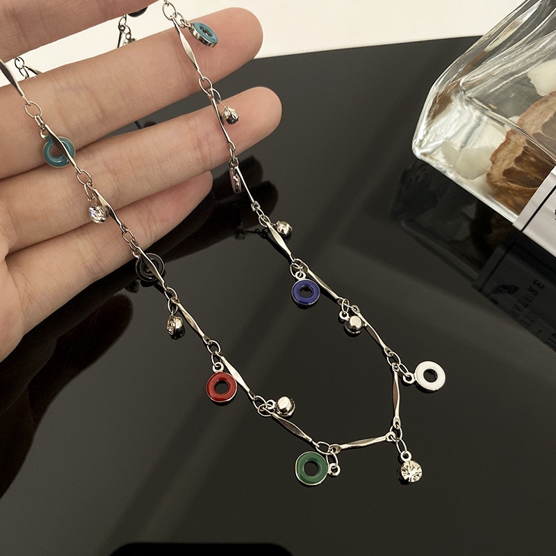 Vòng Cổ Choker Thiết Kế Tua Rua Nhiều Màu Sắc Thời Trang Hàn Quốc Cho