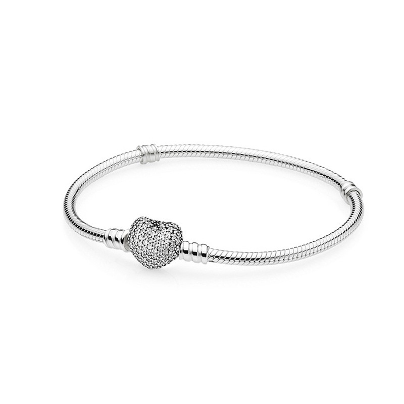 Dây Chuyền Bạc Pandora925 Khóa Trái Tim Thời Trang Cho Nữ