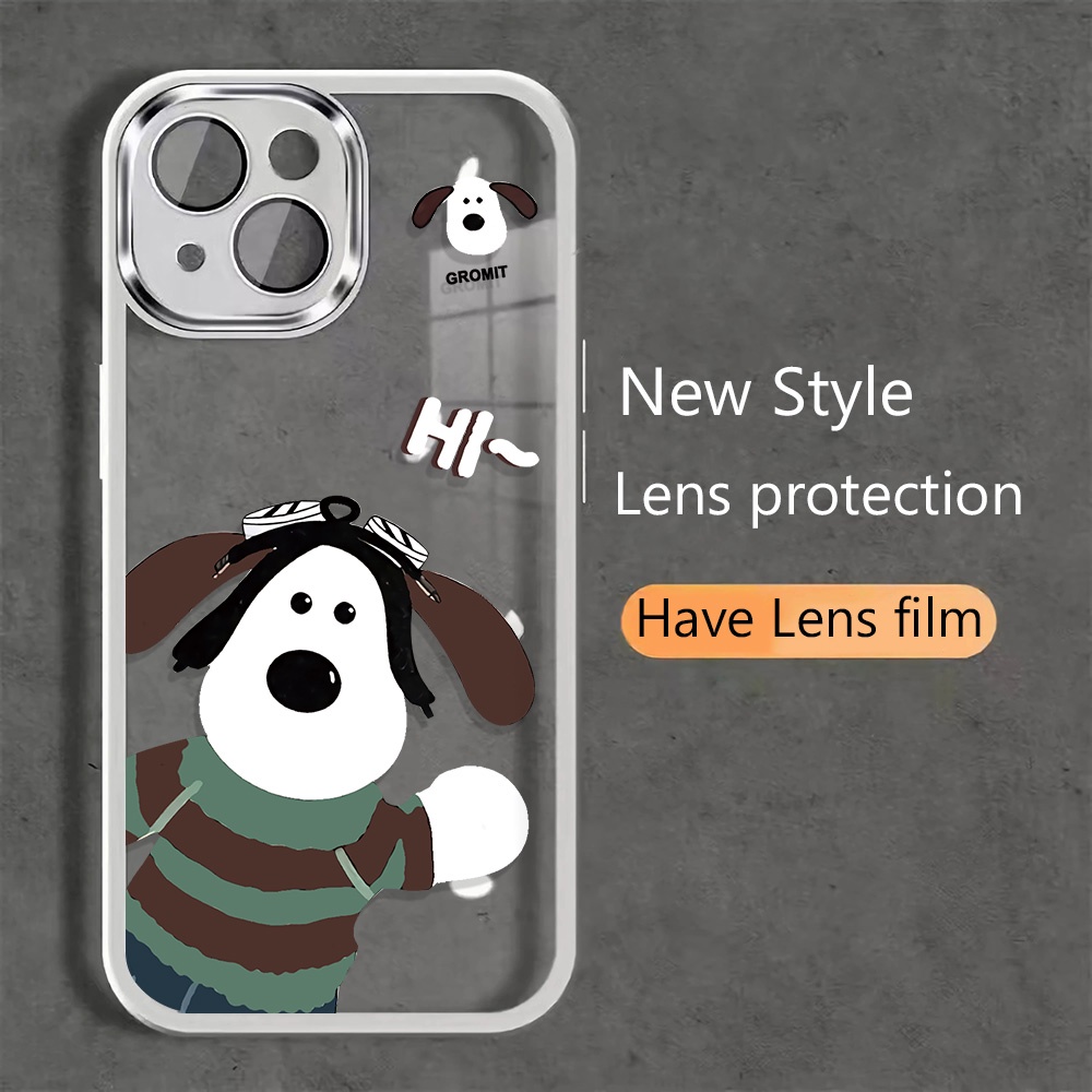 Miếng Dán Bảo Vệ lens Camera Bằng Kim Loại Hình Chú Chó Dễ Thương Cho iphone 14promax 11 13 12 7Plus X XS Max 7 8