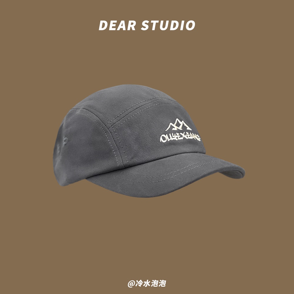 Mũ Lưỡi Trai Mềm Thêu Họa Tiết Màu Cà Phê Kiểu Retro Nhật Bản Cá Tính Cho Cặp Đôi