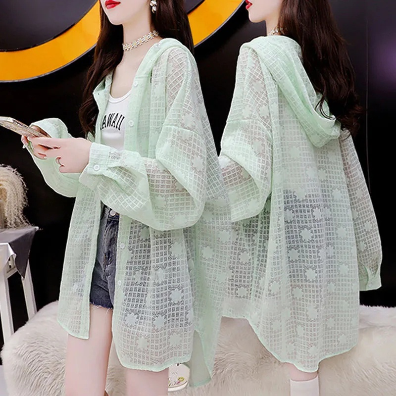 Áo Khoác Cardigan Mỏng Plus Size Chống Nắng Cho Nữ C9752