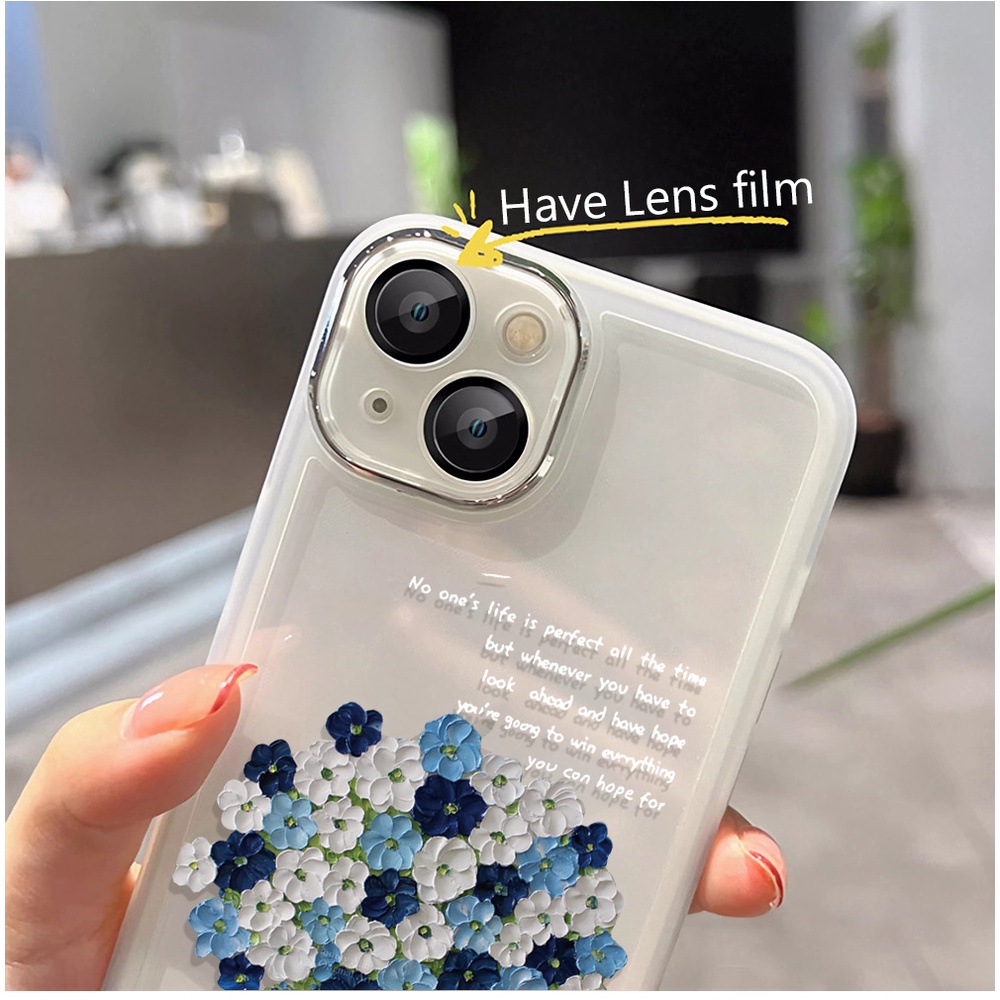 Miếng Dán Bảo Vệ Camera Cho iphone 14promax 11 13 12 7Plus X XS Max Ốp Lưng Điện Thoại In Hình Hoa