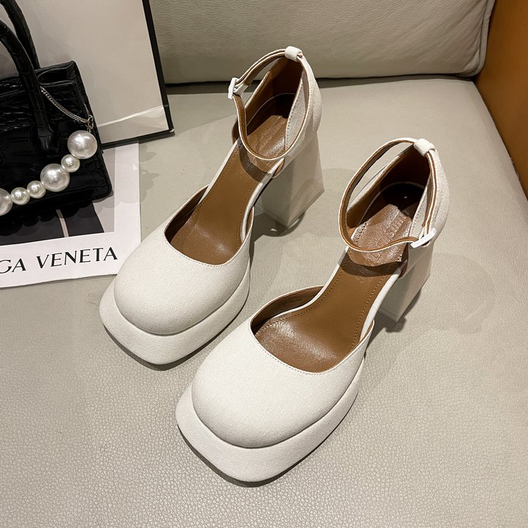 Giày Cao Gót Mũi Tròn Thời Trang Dành Cho Nữ