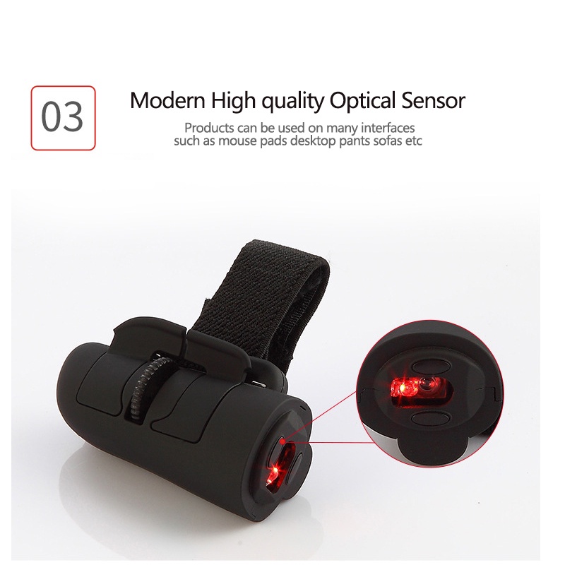 Chuột Không Dây Đeo Ngón Tay Dạng Nhẫn Đeo Ngón Tay Sáng Tạo Có Thể Sạc Lại Dành Cho Thanh Thiế