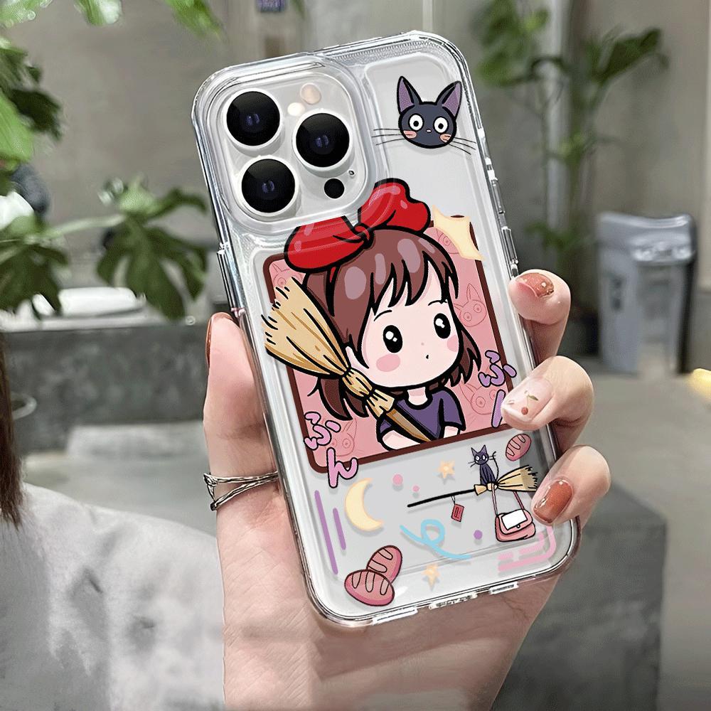 Ốp Điện Thoại Trong Suốt In Hình Cô Gái Không Gian Đáng Yêu Cho iphone 14promax 13 12 11 7Plus 7 8 Plus X XR XSMax