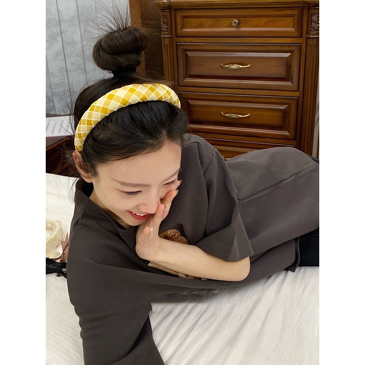 Băng Đô Cài Tóc Họa Tiết Hình Học Màu Sắc Ngọt Ngào Phong Cách Hàn Quốc Cho Nữ