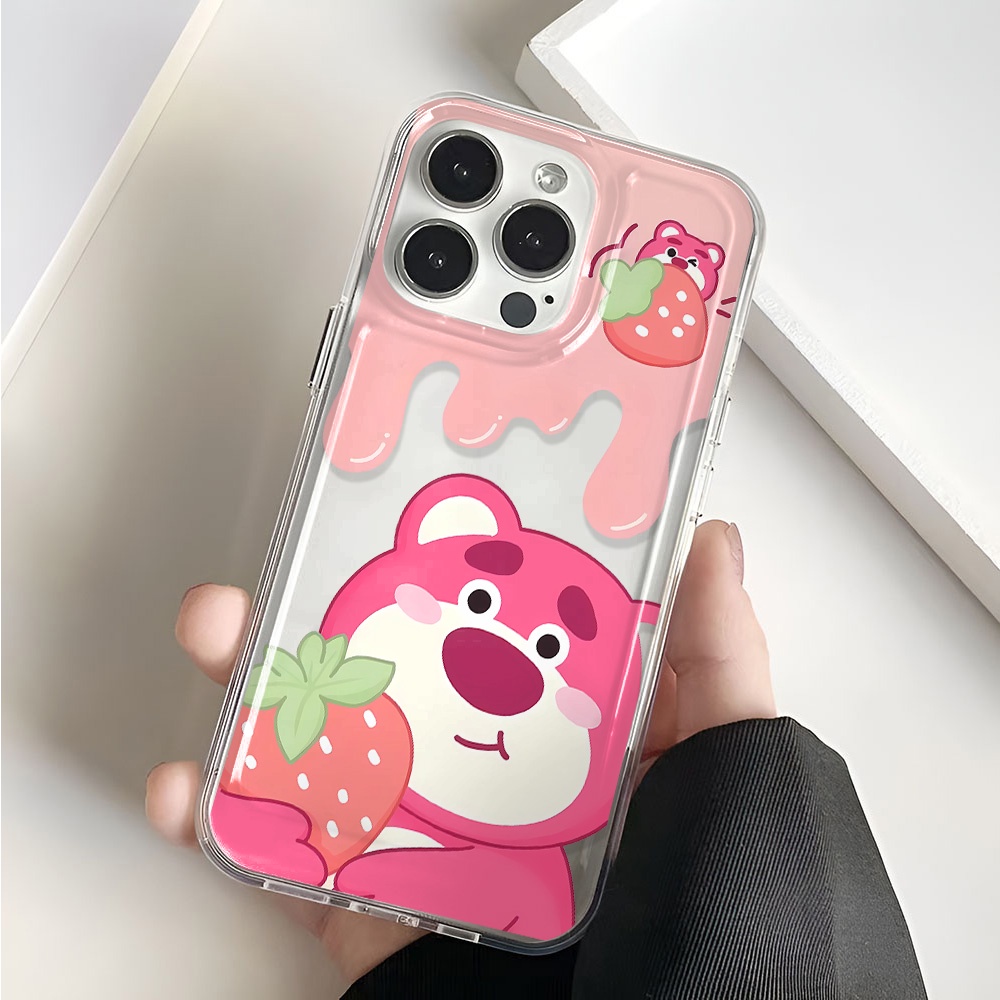Ốp Điện Thoại Trong Suốt In Hình Gấu Cho iphone 14promax 13 12 11 7Plus 7 8 Plus X XR XSMax