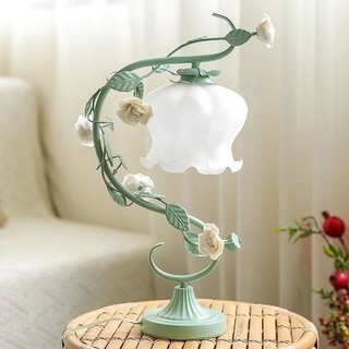 Đèn ngủ để bàn màu hồng phong cách công chúa châu âu lãng mạn