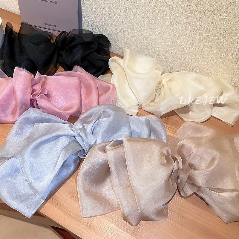 DREJEW Kẹp Tóc Nơ Phong Cách Hàn Quốc Xinh Xắn Cho Nữ