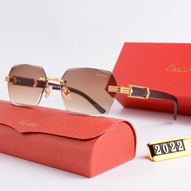 Cartier Kính Râm Chống Tia uv400 Phong Cách Cổ Điển Sang Trọng 2022 Dành Cho Nữ