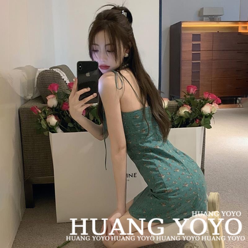 Đầm Ngắn Hai Dây Dáng Chữ A Phong Cách Hàn Quốc Thời Trang Mùa Hè Quyến Rũ Cho Nữ