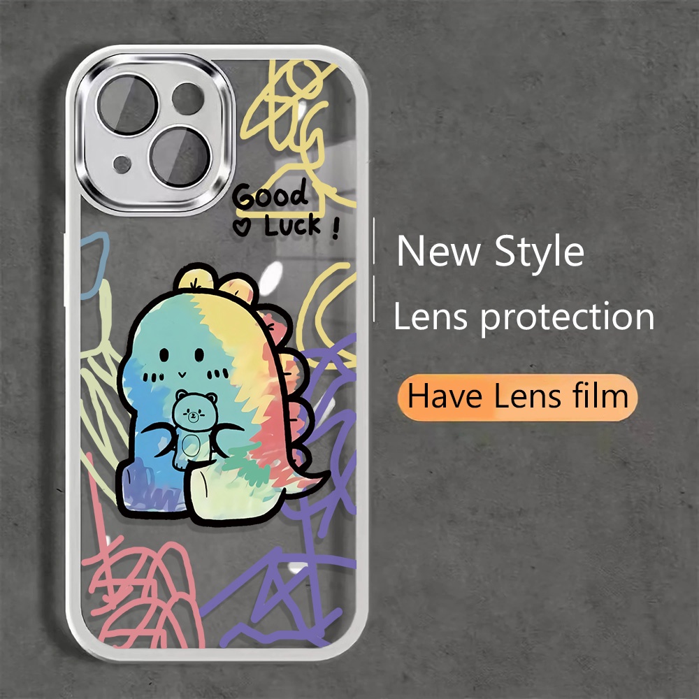 Miếng Dán Bảo Vệ Ống Kính Máy Ảnh Bằng Kim Loại Hình Khủng Long Cho iphone 14promax 11 13 12 7Plus X XS Max