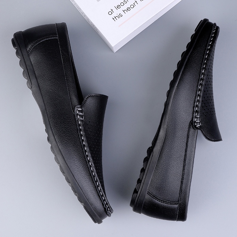 Giày Lười Da Thoáng Khí Trọng Lượng Nhẹ Dành Cho Nam Size 38-47