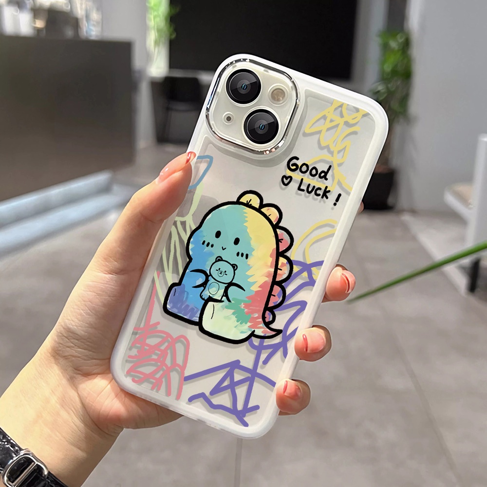 Miếng Dán Bảo Vệ Ống Kính Máy Ảnh Bằng Kim Loại Hình Khủng Long Cho iphone 14promax 11 13 12 7Plus X XS Max