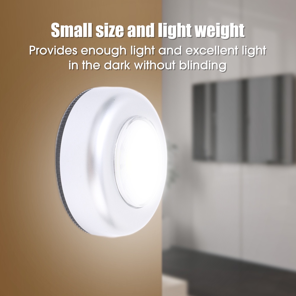 Đèn LED COB Mini Không Dây Cảm Ứng Chạm Chạy Bằng Pin Gắn Tủ Quần Áo / Nhà Bếp / Phòng Ngủ