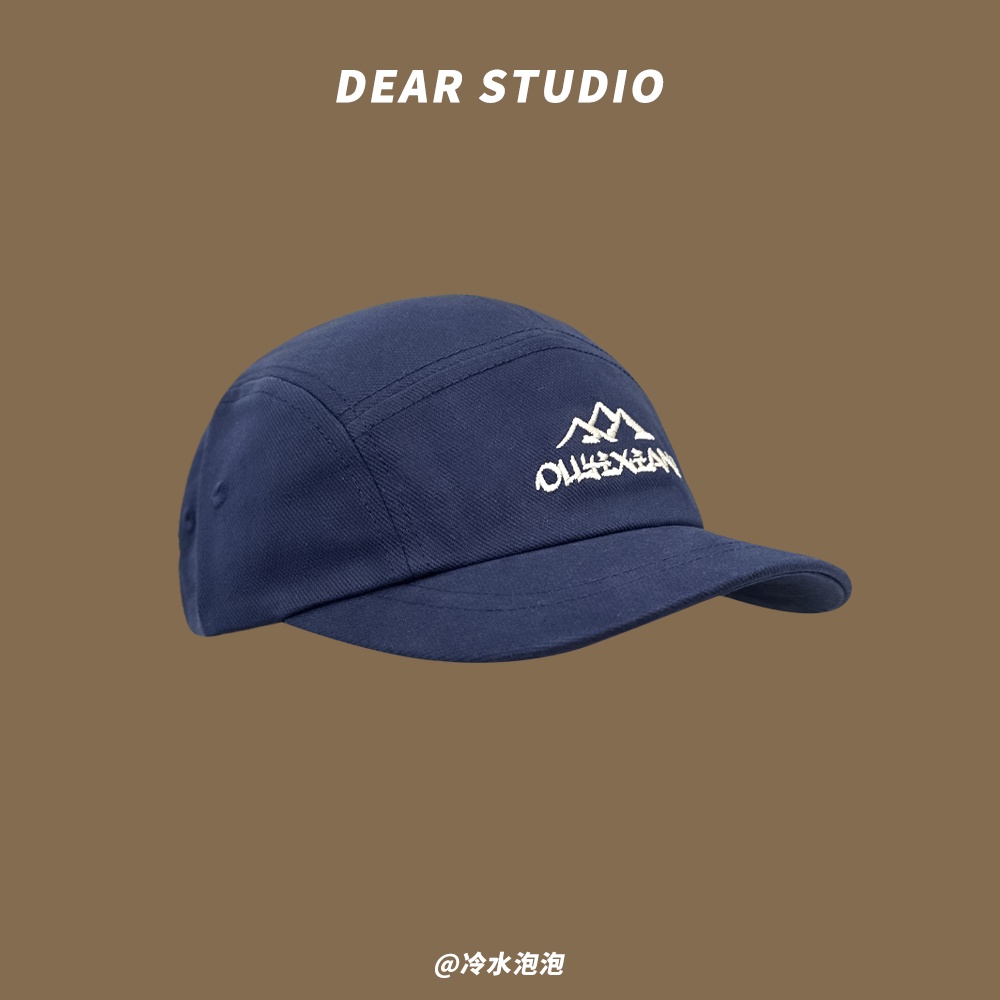 Mũ Lưỡi Trai Mềm Thêu Họa Tiết Màu Cà Phê Kiểu Retro Nhật Bản Cá Tính Cho Cặp Đôi