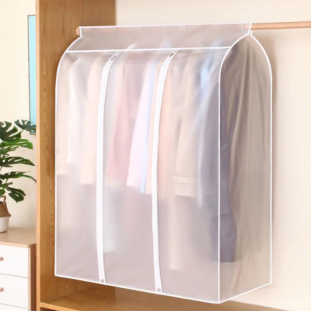 Túi bọc kín quần áo chống thấm bụi mốc treo tủ PEVA , túi bọc trùm quần áo loại dày, có khóa, chống thấm - Sắp xếp tủ quần áo