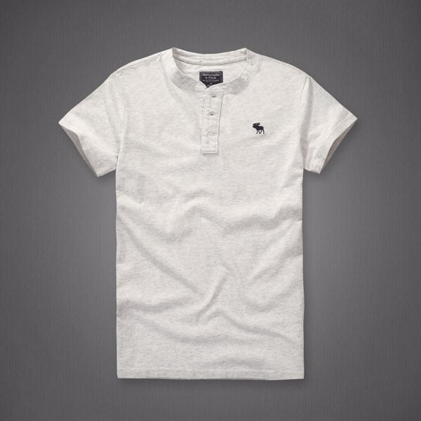 Áo thun nam Abercrombie cài nút T-shirt MS129, cổ áo may hơi nhăn sale rẻ