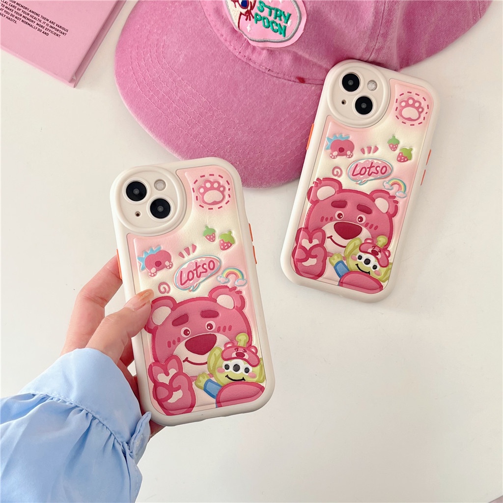 Ốp Điện Thoại Da Viền TPU Dẻo In Họa Tiết Hoạt Hình Dễ Thương Cho iphone 14 Pro Max 13 Pro Max 12 Pro Max