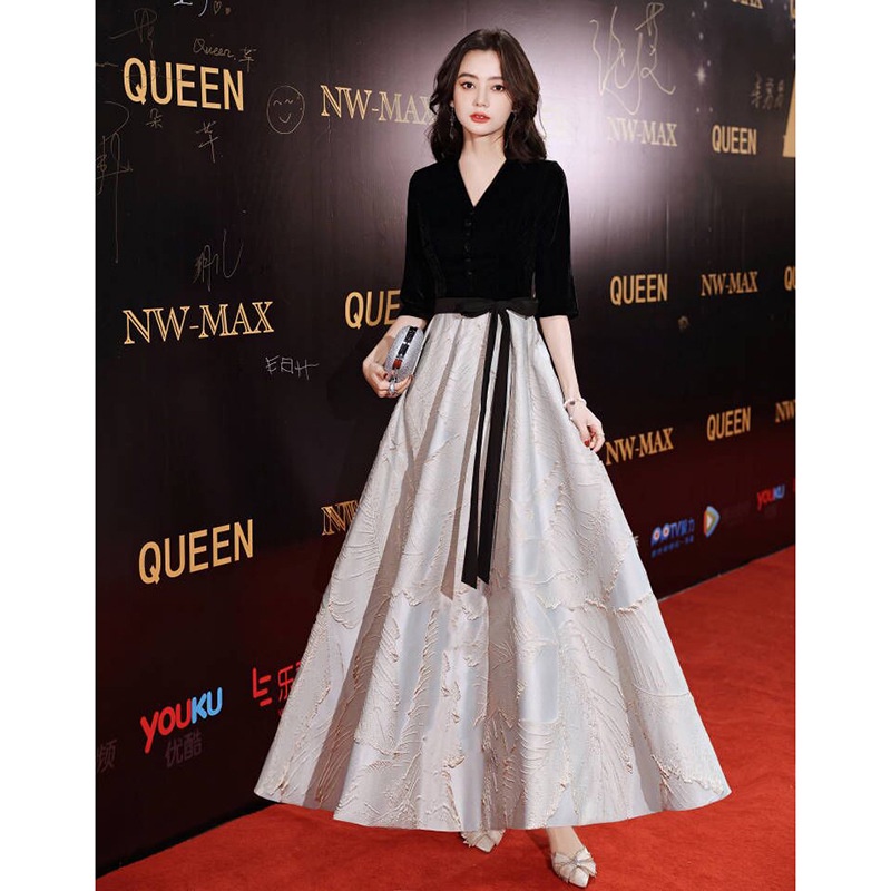 Đầm Dạ Hội Dáng Dài Màu Đen Sang Trọng Lux Niche