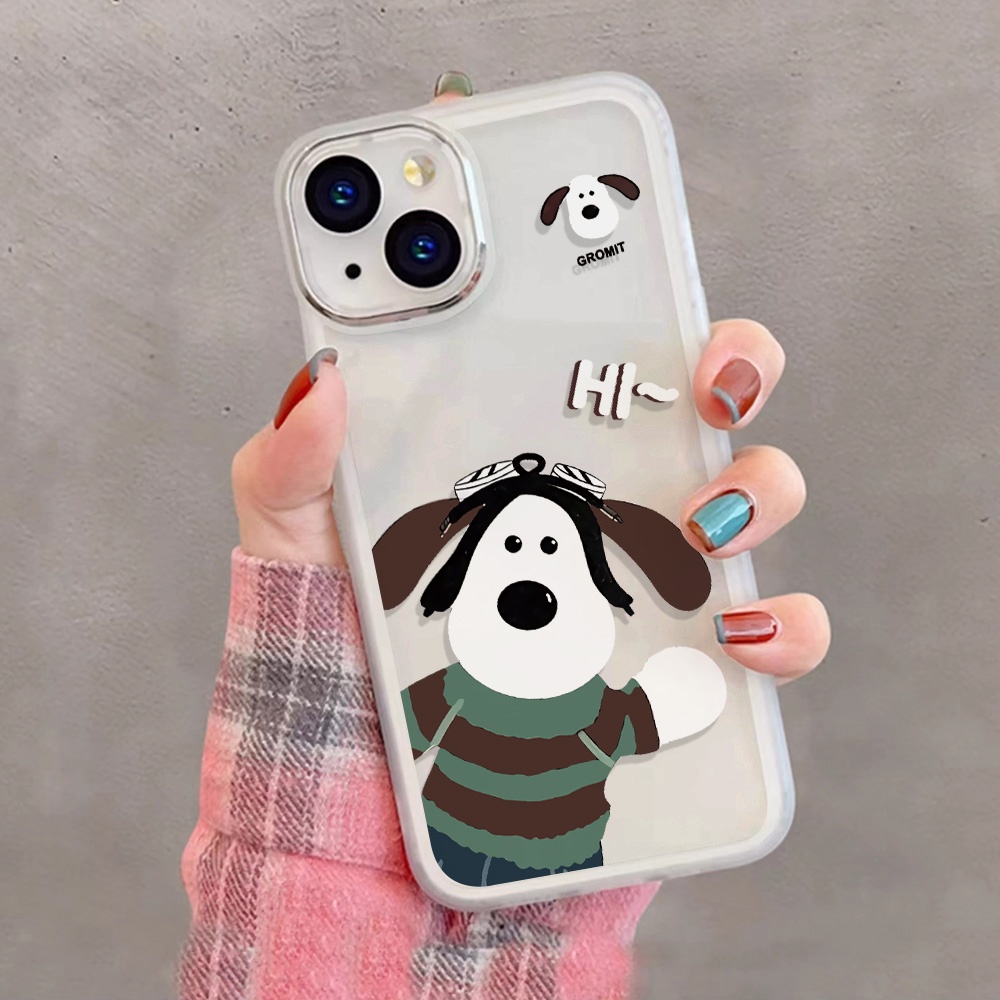 Miếng Dán Bảo Vệ lens Camera Bằng Kim Loại Hình Chú Chó Dễ Thương Cho iphone 14promax 11 13 12 7Plus X XS Max 7 8