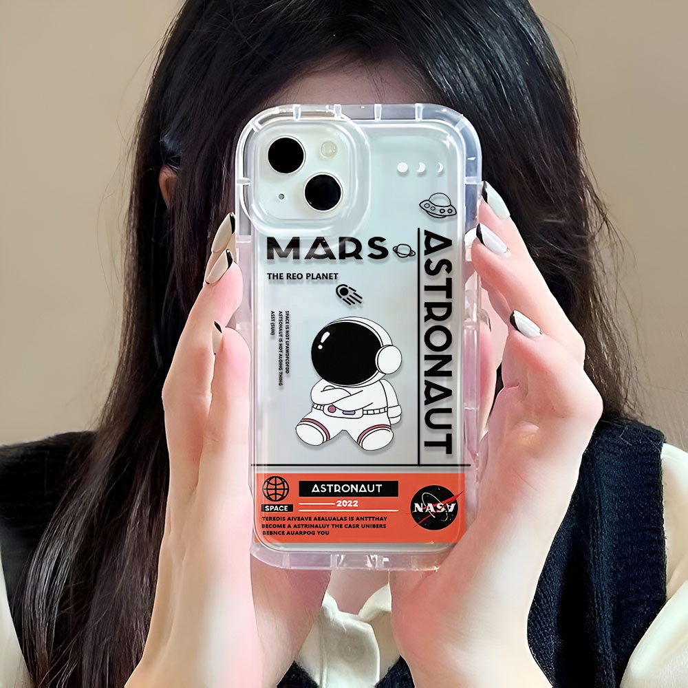 Ốp Điện Thoại In Hình Phi Hành Gia Hoạt Hình Cho iphone 14promax 11 13 12 7Plus X XS Max