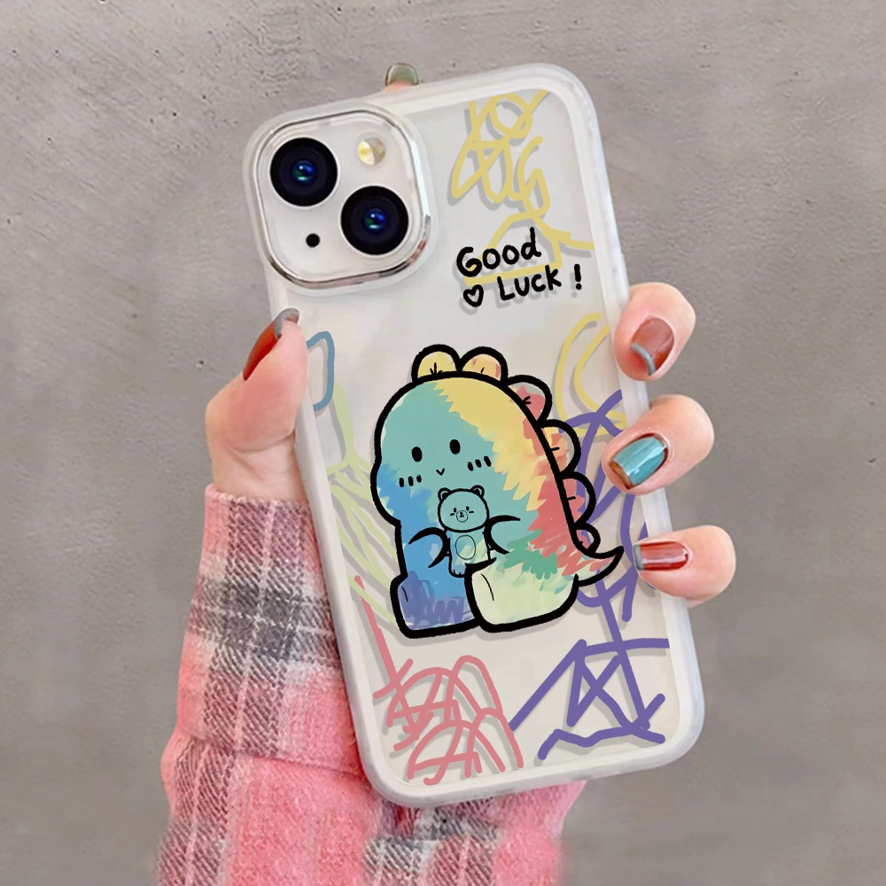 Miếng Dán Bảo Vệ Ống Kính Máy Ảnh Bằng Kim Loại Hình Khủng Long Cho iphone 14promax 11 13 12 7Plus X XS Max