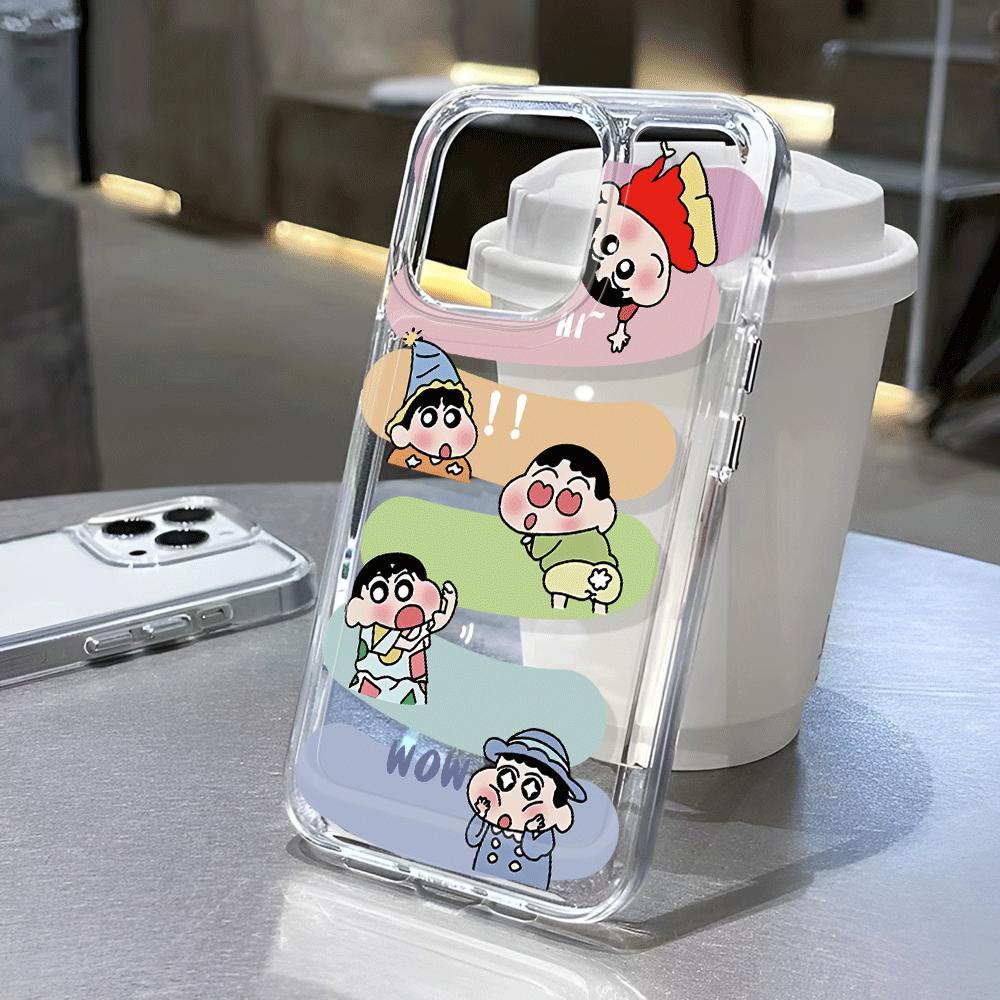 Ốp Điện Thoại Tpu Trong Suốt In Hình Cậu Bé Bút Chì Shin chan Cho iphone 14promax 13 12 11 7Plus 7 8 X XR XSMax