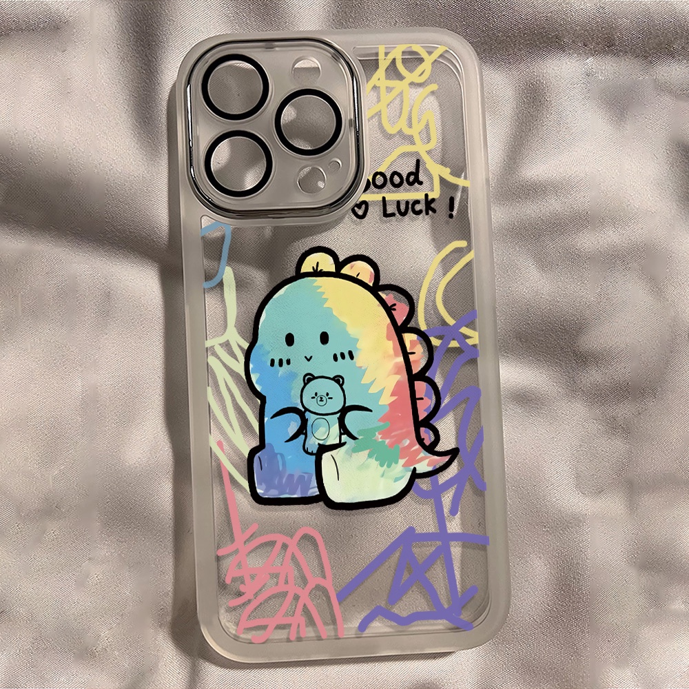 Miếng Dán Bảo Vệ Ống Kính Máy Ảnh Bằng Kim Loại Hình Khủng Long Cho iphone 14promax 11 13 12 7Plus X XS Max