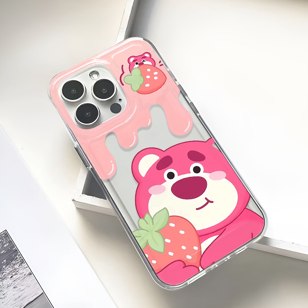 Ốp Điện Thoại Trong Suốt In Hình Gấu Cho iphone 14promax 13 12 11 7Plus 7 8 Plus X XR XSMax