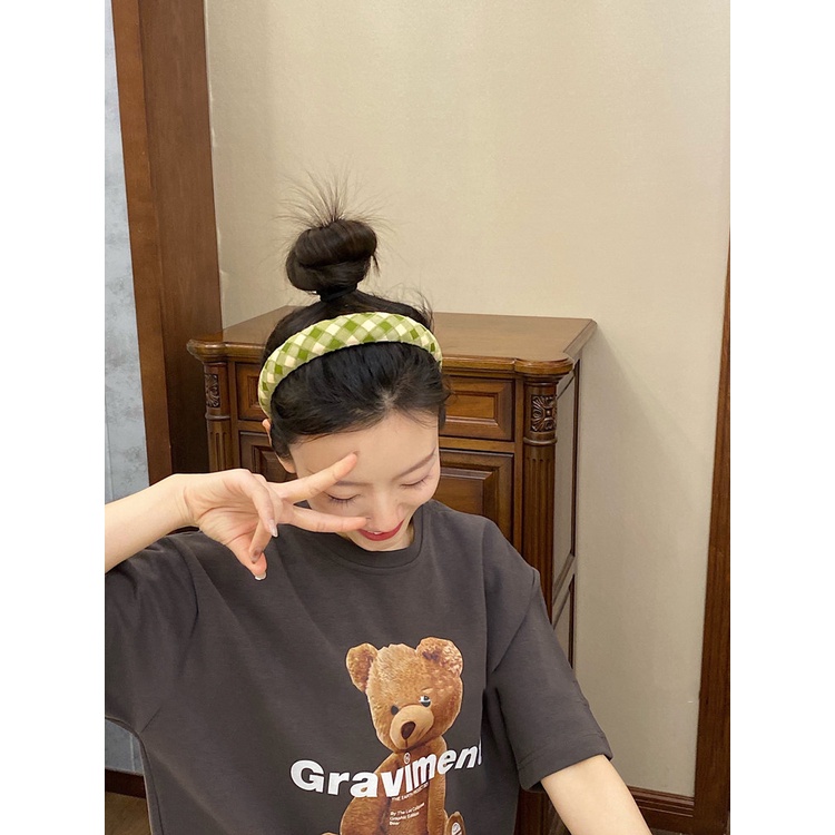 Băng Đô Cài Tóc Họa Tiết Hình Học Màu Sắc Ngọt Ngào Phong Cách Hàn Quốc Cho Nữ