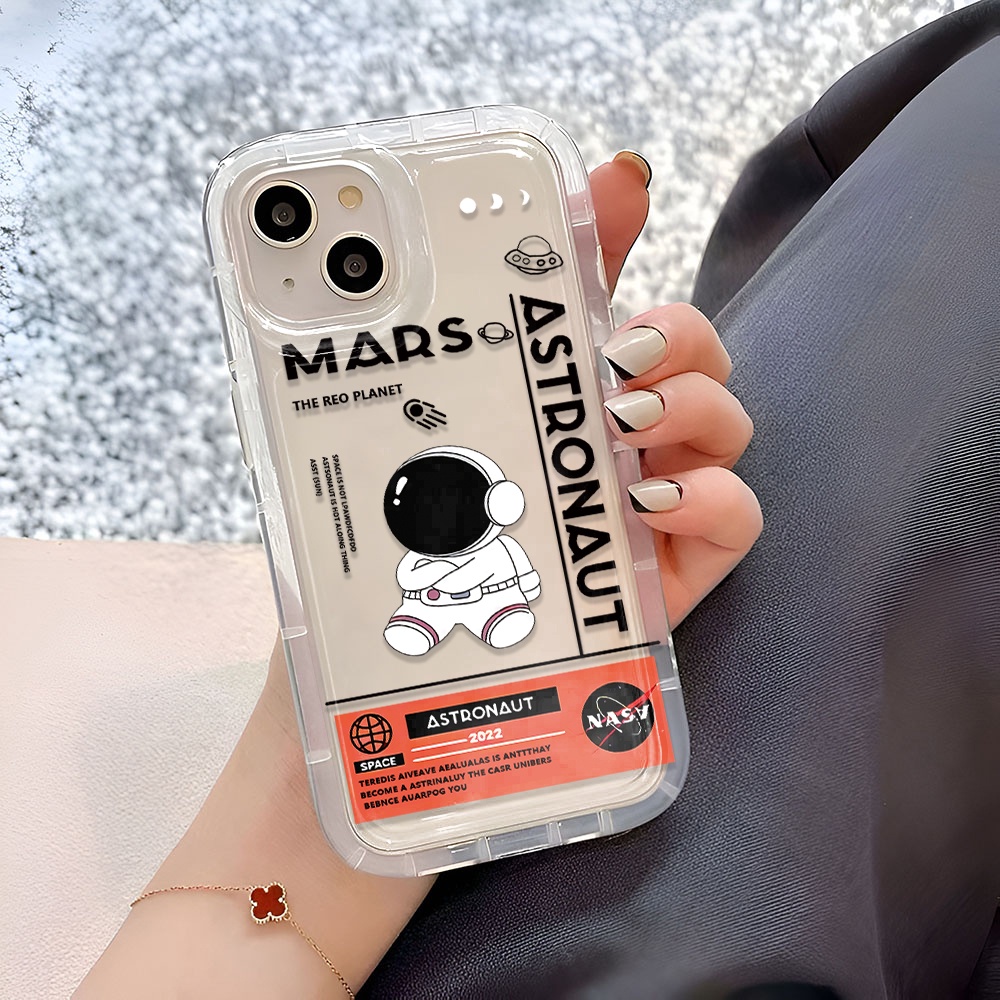 Ốp Điện Thoại In Hình Phi Hành Gia Hoạt Hình Cho iphone 14promax 11 13 12 7Plus X XS Max