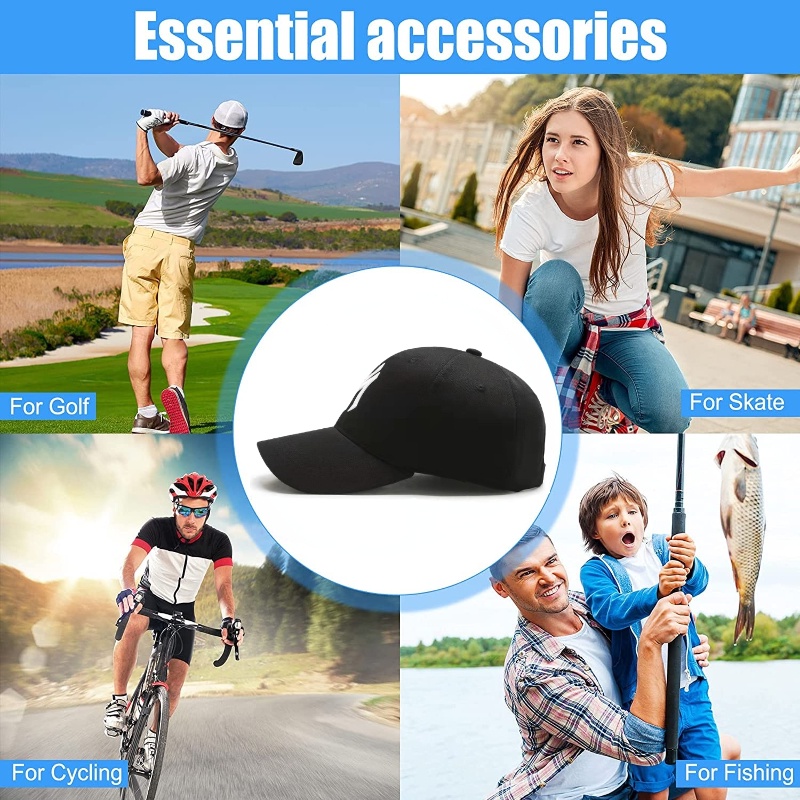 Mũ Bóng Chày Tích Hợp Camera Không Dây 1080P Full HD Kết Nối WIFI