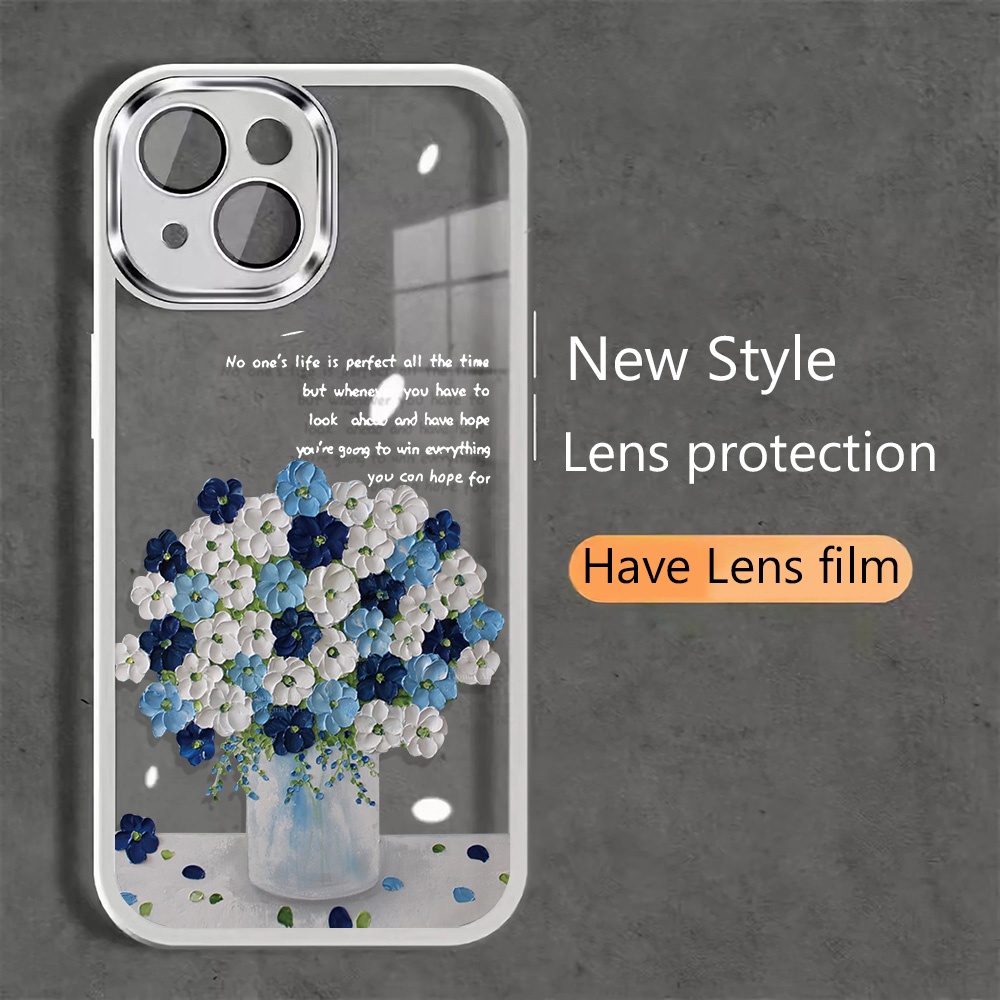 Miếng Dán Bảo Vệ Camera Cho iphone 14promax 11 13 12 7Plus X XS Max Ốp Lưng Điện Thoại In Hình Hoa
