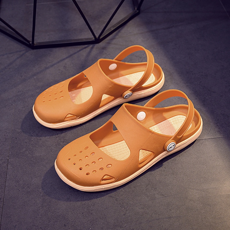 Giày Sandal Đế Bằng Mềm Mại Không Dây Thời Trang Cho Phụ Nữ Trung Niên