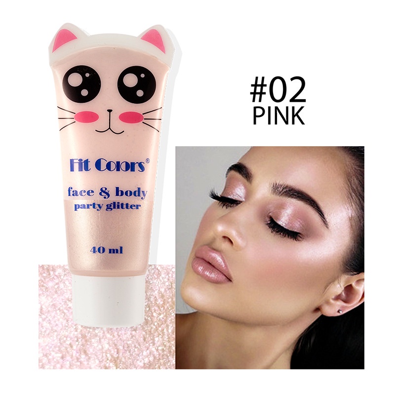 Phấn Bắt Sáng Dạng Lỏng Ánh Kim Tuyến Lấp Lánh Cho Mặt Và Cơ Thể