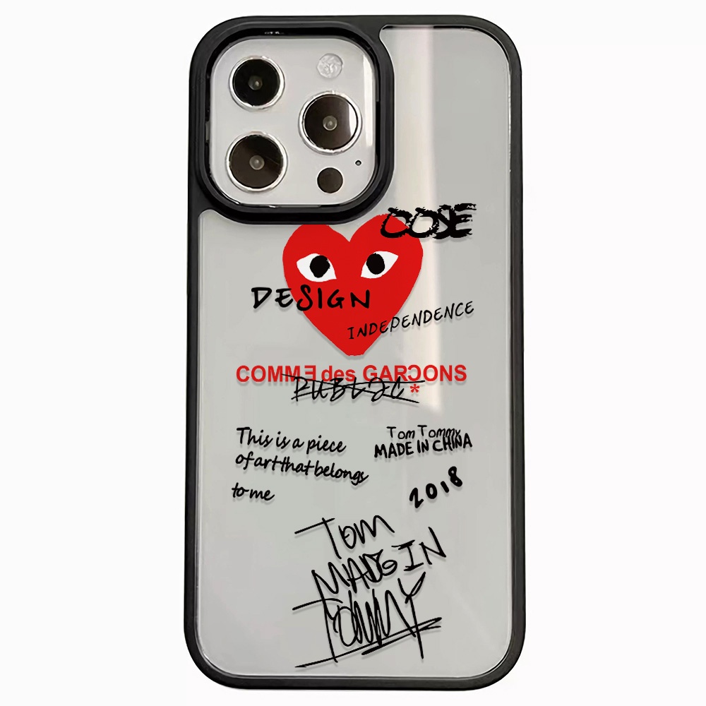 Ốp Điện Thoại Nhựa Acrylic Cứng Trong Suốt In Hình Trái Tim Cho iphone 14promax 11 13 12 7Plus 8 X XS Max