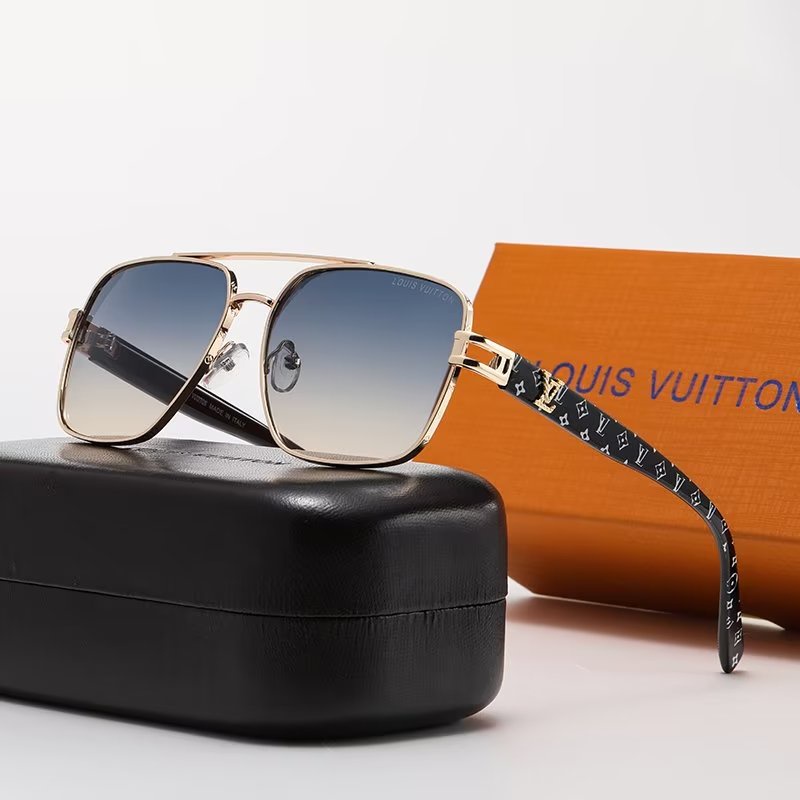 Lv Kính Mát Gọng Vuông Kim Loại Thời Trang 30127