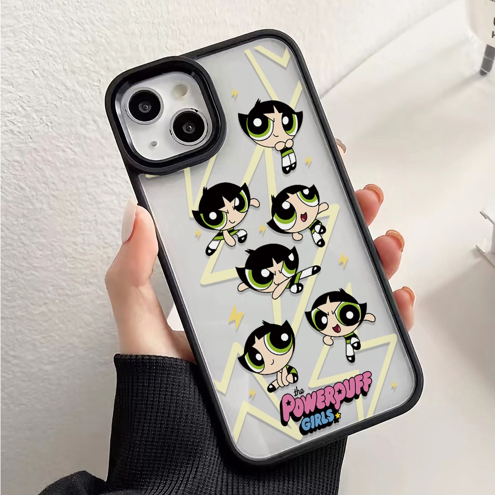 Ốp Điện Thoại Acrylic Cứng Trong Suốt In Hình Powerpuff Girls Cho iphone 14promax 11 13 12 7Plus 8 X XS Max