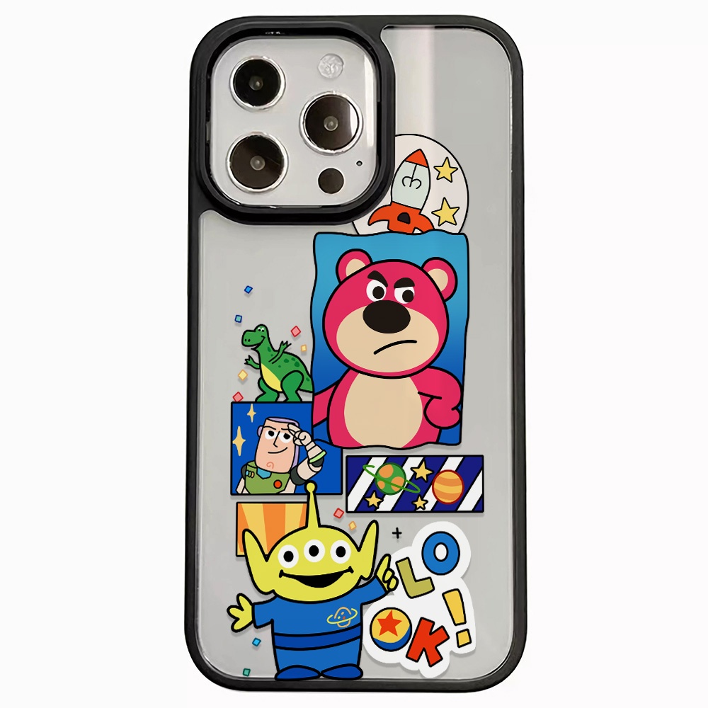 Ốp Điện Thoại Acrylic Cứng Trong Suốt In Hình Người Ngoài Hành Tinh Lotso Cho iphone 14promax 11 13 12 7Plus 8 X XS Max