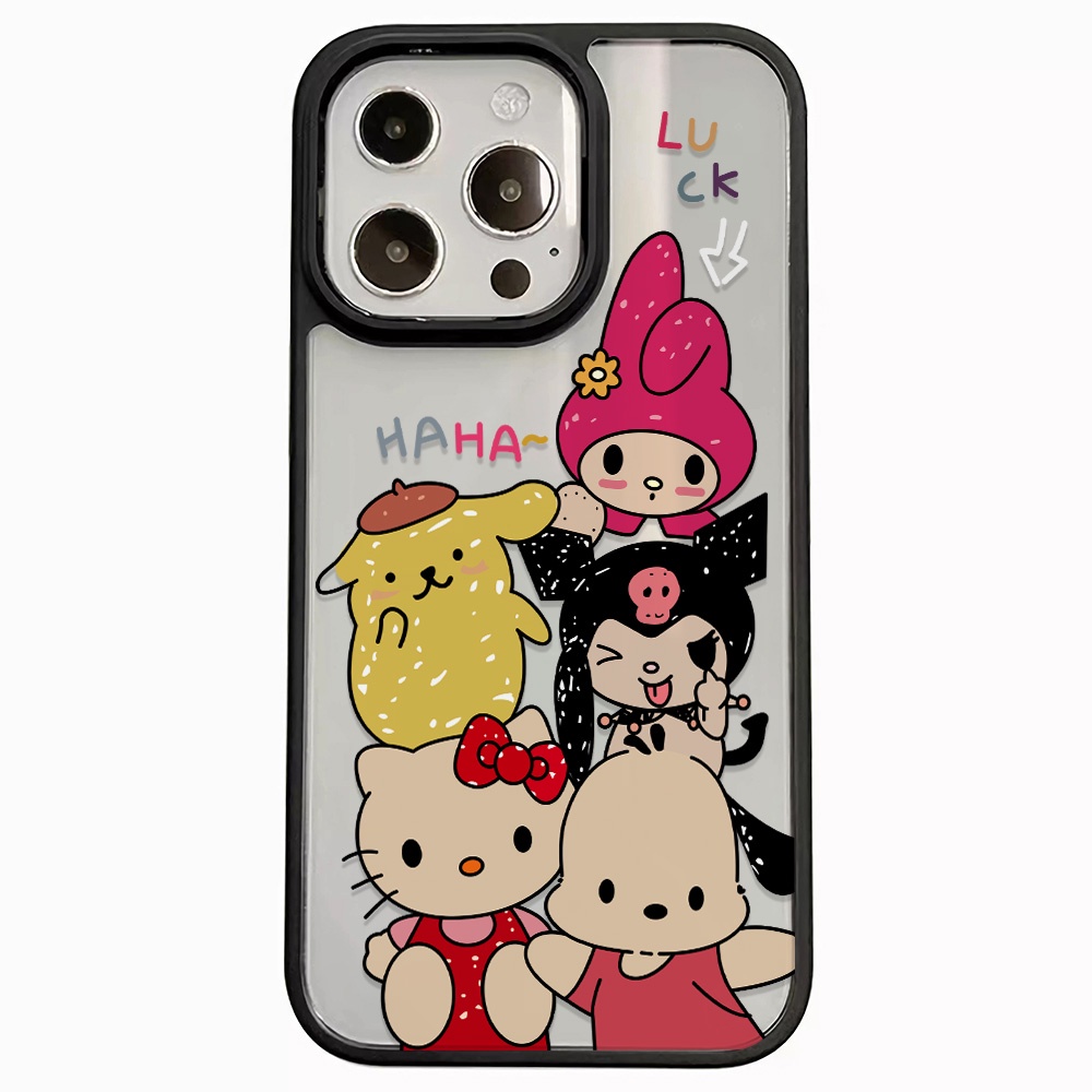 Ốp Điện Thoại Acrylic Cứng Trong Suốt In Hoạt Hình Hello Kitty Cho iphone 14promax 11 13 12 7Plus 8 X XS Max