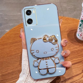 Ốp Điện Thoại Cho OPPO Reno 13 13F 12 12F 11 10 7Z 8Z 8 7 6 5 4 6Z 2F Pro A77S A57 2022 A77 5G Sang Trọng Hello Kitty Gương Mềm Chống Sốc Ốp Lưng