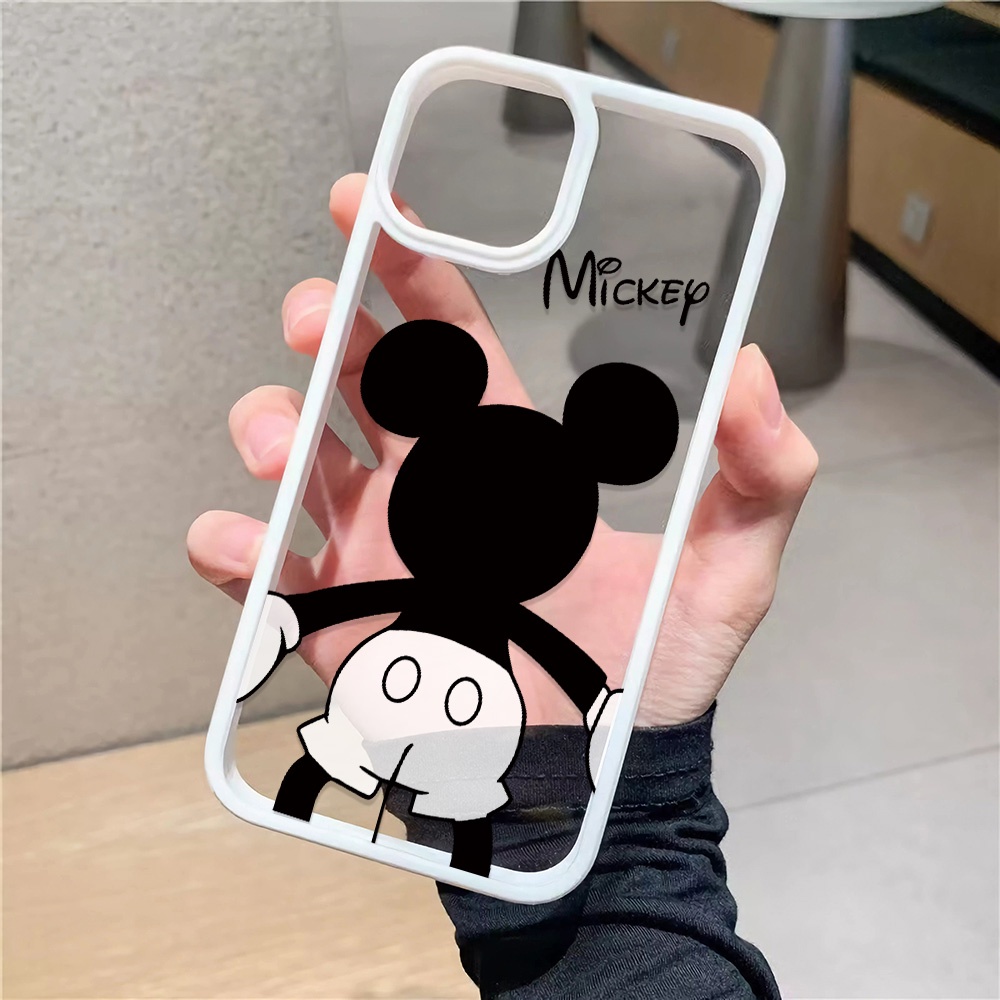 Ốp Điện Thoại Cứng Trong Suốt In Hình Mickey Cho iphone 14promax 11 13 12 7Plus 8 X XS Max