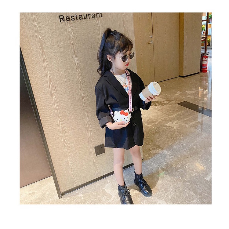 Túi Đeo Chéo Kiểu Hoạt Hình Hello Kitty Dễ Thương Cho Bé Gái
