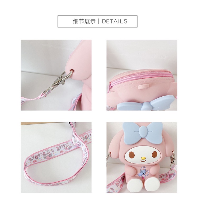 Túi Đeo Chéo Kiểu Hoạt Hình Hello Kitty Dễ Thương Cho Bé Gái