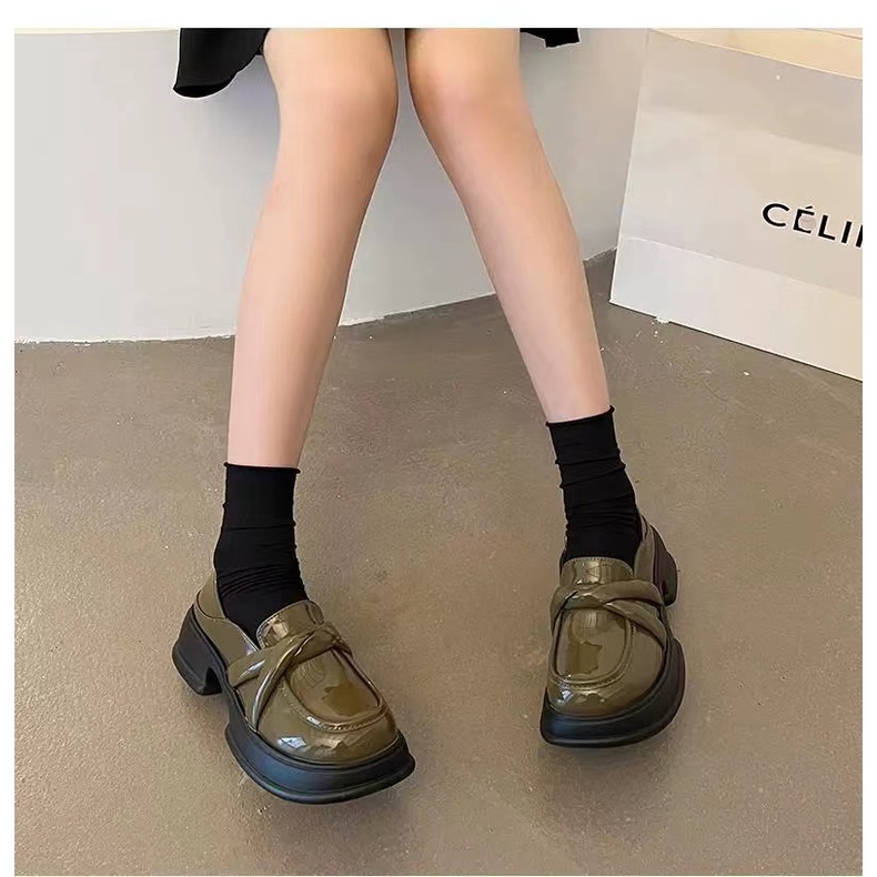Giày Da Oxford Đế Dày Tăng Chiều Cao Thời Trang Mùa Xuân 2023 Phong Cách Retro