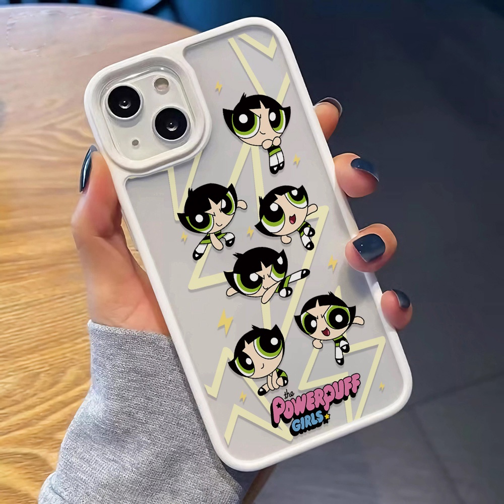 Ốp Điện Thoại Acrylic Cứng Trong Suốt In Hình Powerpuff Girls Cho iphone 14promax 11 13 12 7Plus 8 X XS Max