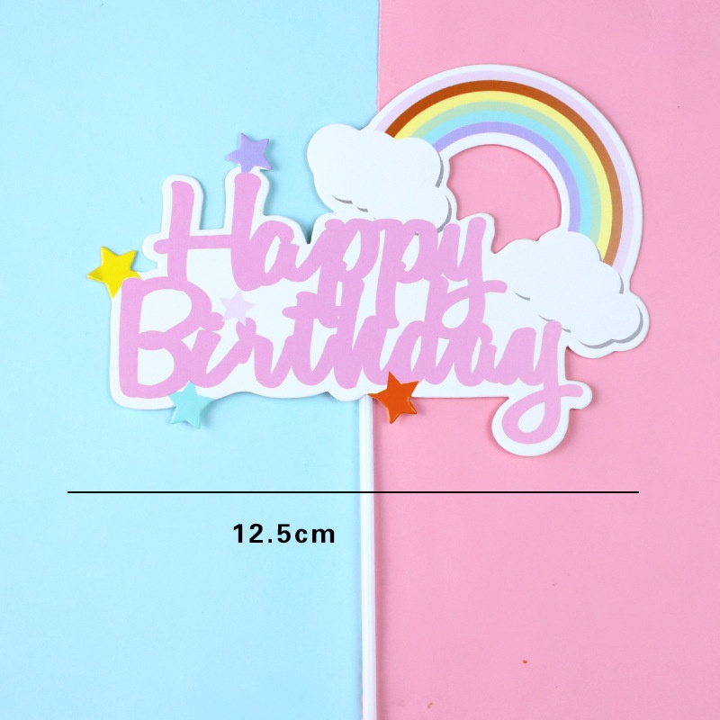 Set 10 Que Cắm Trang Trí Bánh Kem Chữ Happy Birthday