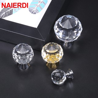 Naierdi Tay Nắm Cửa Tủ / Ngăn Kéo Tủ Hình Tròn Bằng Thủy Tinh Pha Lê Nhiều Màu 20mm / 30mm / 40mm